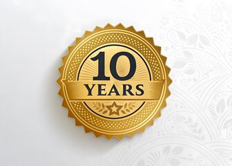 Happy 10 Years Anniversary | Golden Jubilee Badge