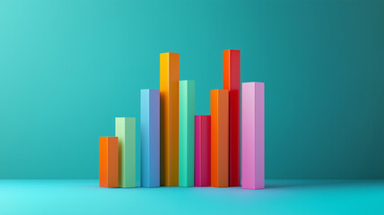カラフルな棒グラフのモダンなデザイン