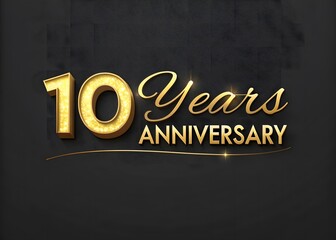 Happy 10 Years Anniversary | Golden Jubilee Badge