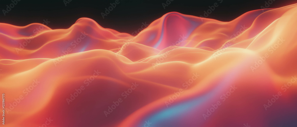 Poster fractal texture with dynamic movement and mesmerizing zoom effect over a dark background