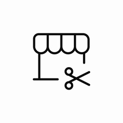 local barber shop icon sign vector