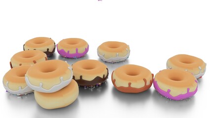 donuts fall on plate