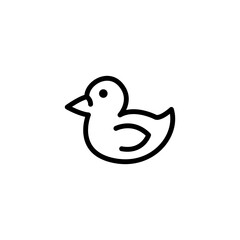Duck icon in flat design vector