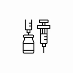 medicine injection icon sign vector