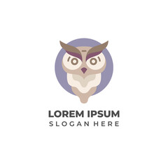 Modern owl logo with a simple design, perfect for businesses or brands aiming for an elegant and professional look