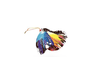 Naklejka premium colorful butterfly on white background
