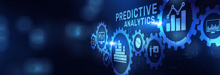Predictive Analytics Leveraging Data for Future Insights on a Wide Banner, Business and Technology Concept.