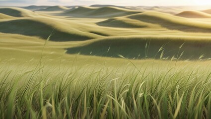 Obraz premium wheat field in the morning