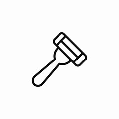 small manual razor icon sign vector