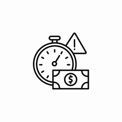 stopwatch finances icon sign vector