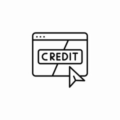 web credit application icon sign vector