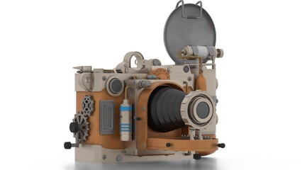 Gear Digital Camera on white background