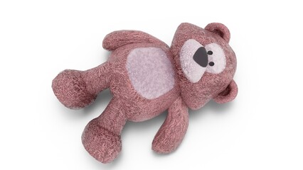 teddy bear toy on white background