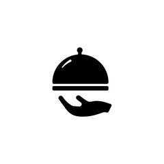 Room service hotel dinner meal icon
