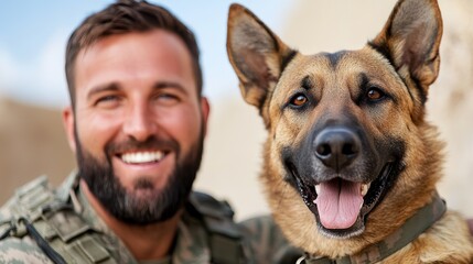 Military working dog and handler share a special bond in the field
