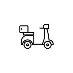 express delivery icon with scooter bike box