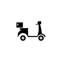 express delivery icon with scooter bike box