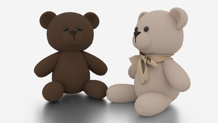 brown and white teddy bear