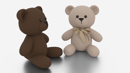 brown and white teddy bear