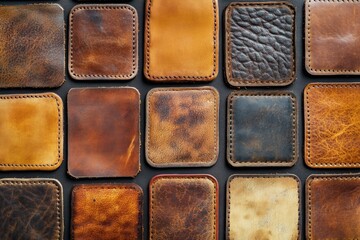 Fototapeta premium A close-up shot of several leather wallets stacked together