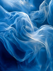 Obraz premium Abstract Blue Smoke Swirls.