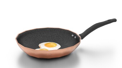 copper pan with omlet
