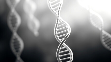 Soft-focus background with a DNA double helix pattern, ideal for genetic health information or research topics