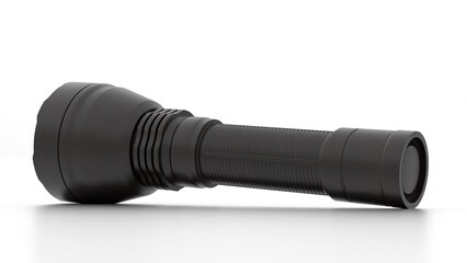 black torch on white background