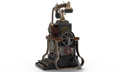 antique telephone with webcam