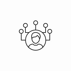 customer profile system icon sign vector