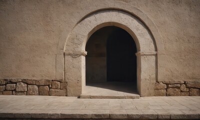 Fototapeta premium Ottoman-era stone and mortar wall texture