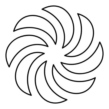 recommend clip art: Armenian Arevakhach Neo paganism symbol sunny cross solar mythology Hetanism Armenian neo powder heathenism Eternity sign pumpkin contour outline line icon black color vector illustration image thin 