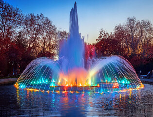 Generated image　噴水のイルミネーション