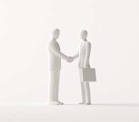 Businessmen shaking hands in a professional agreement