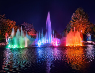 Generated image　噴水のイルミネーション