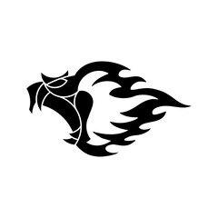 angry snake logo design vector with fire, suitable for gaming sport logo. isolated on white background