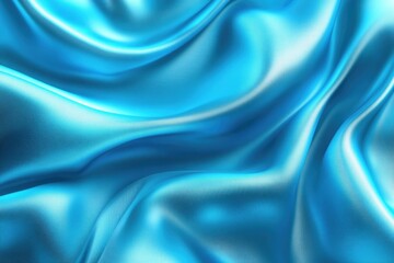 Obraz premium High-quality image of blue satin fabric up close, ideal for textiles, fashion, or design projects