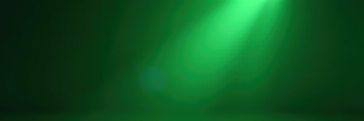 Bright light shines on a dark background with lens flare effects and green glow, glowing background, lens flare, studio lighting