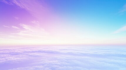 Obraz premium Serene Sky Dawn Dreamy Pink Blue Cloud Over Horizon