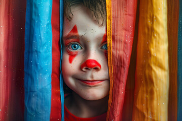 AI Generative image of theater stage dramatic performance in spotlight