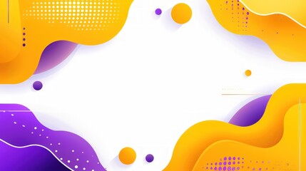 Abstract Orange and Purple Fluid Shapes Background Design