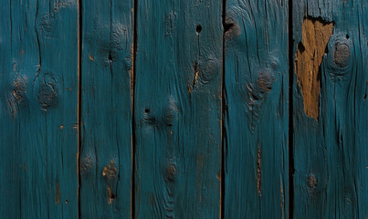 Naklejka premium Textured Blue Wooden Plank Background with Natural Knots and Weathered Areas for Use in Various Design and Artistic Projects