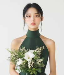 Green bridesmaid dress