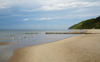 Międzyzdroje, Poland, Baltic sea and beach