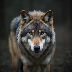 Obraz premium grey wolf in the forest