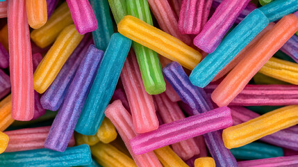 Colorful candy sticks close-up, food background