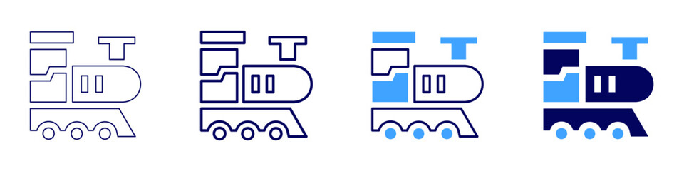 Railway safety icon in 4 different styles. Thin Line, Line, Bold, and Bold Line. Duotone style. Editable stroke