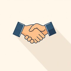 handshake between two businessmen on solid background