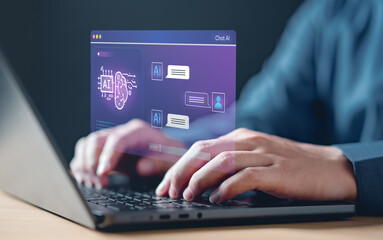 Tech ai analyzing data. Technology artificial intelligence analysis.