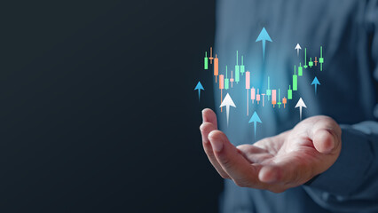 financial investment and stock market finance economic wealth risk plan.